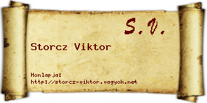 Storcz Viktor névjegykártya