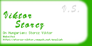 viktor storcz business card